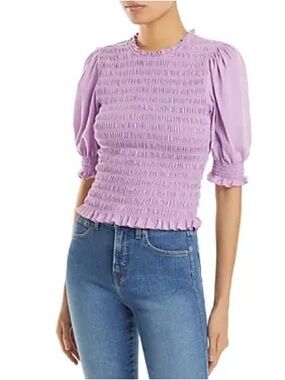Veronica Beard Langston Puffed Sleeve Top